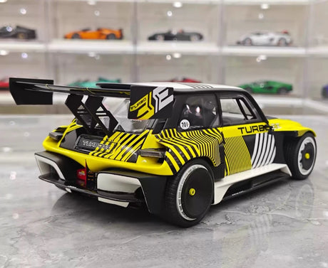 OTTO Renault 2025 5 Turbo 3E Amarelo 1:18 – Resina de Modelo de Resina de Coleção