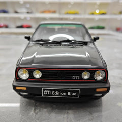 [OTTO] 1:18 Volkswagen 1987 Golf GTI Mk2 Black Model Car Resin