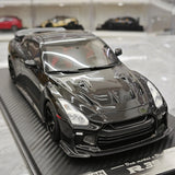One Model Nissan 2007 GT-R R35 Black 1:18 – Résine de modèle en résine de collection