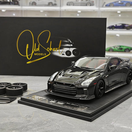 نموذج واحد Nissan 2007 GT-R R35 بلاك 1:18 – راتنج نموذجي قابل للجمع