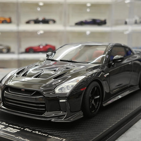 نموذج واحد Nissan 2007 GT-R R35 بلاك 1:18 – راتنج نموذجي قابل للجمع