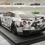 One Model Nissan 2007 GT-R R35 Gray Camouflage 1:18 – Collectible Resin Model Resin