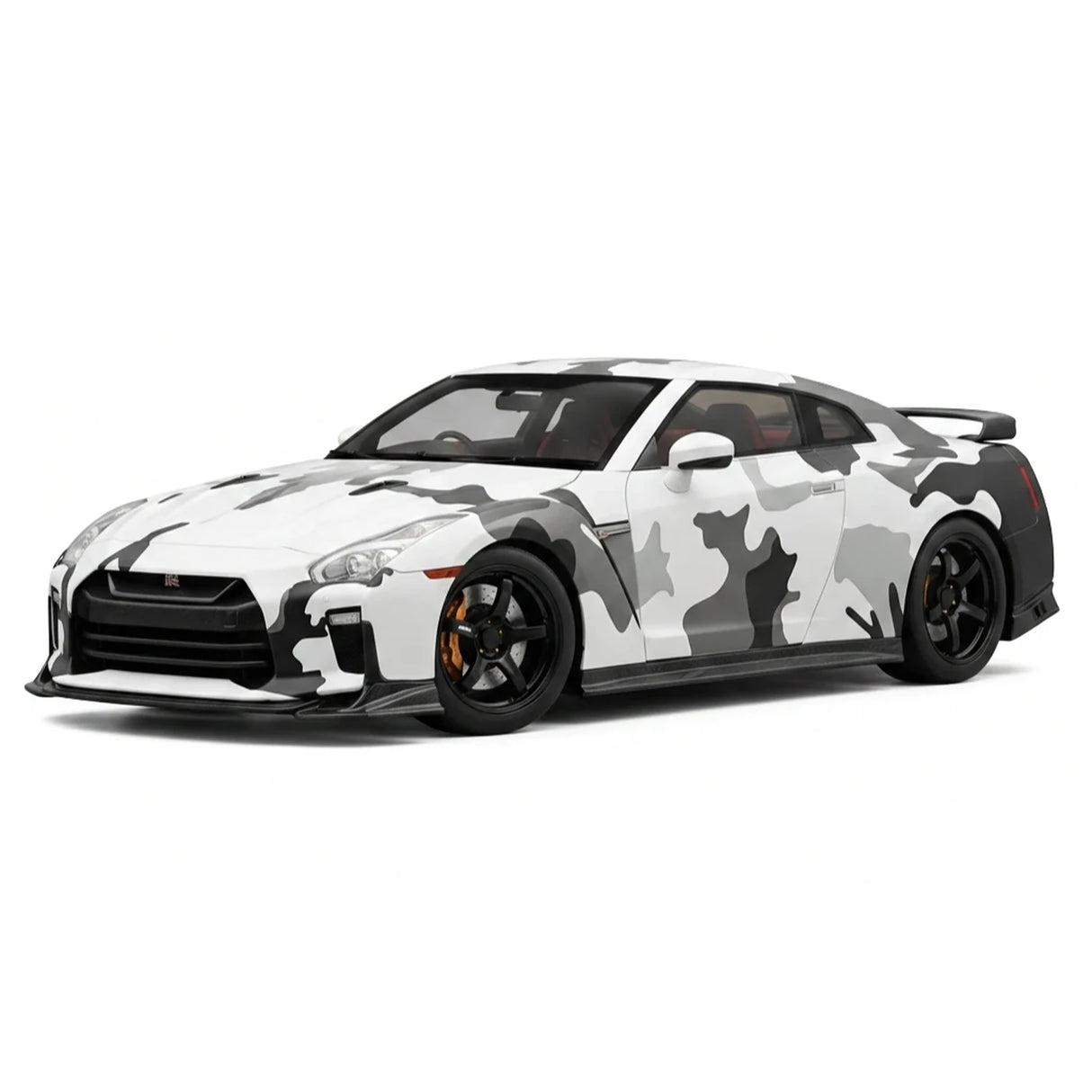 One Model Nissan 2007 GT-R R35 White Camouflage 1:18 – Collectible Resin Model Resin