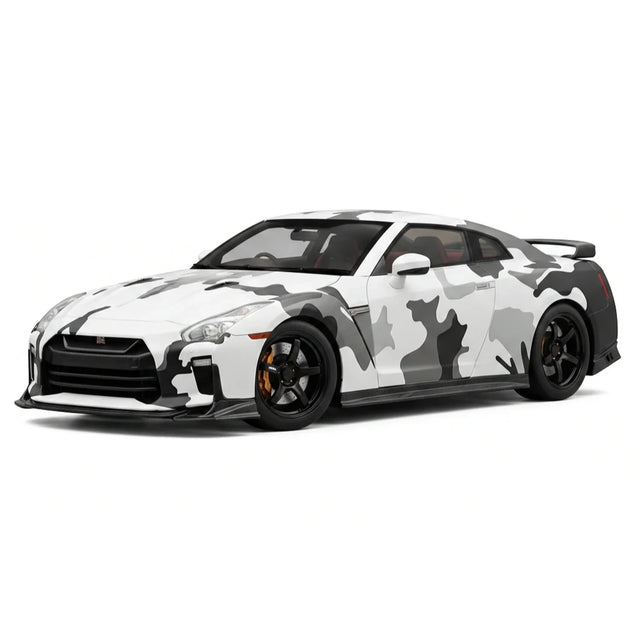 One Model Nissan 2007 GT-R R35 White Camouflage 1:18 – Collectible Resin Model Resin