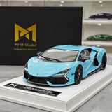 [PFM] 1:18 Lamborghini 2023 Revuelto bleu voiture miniature Resin