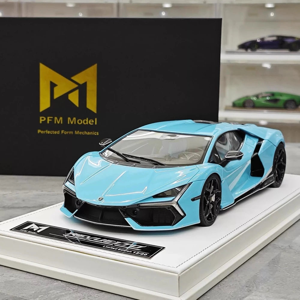 [PFM] 1:18 Lamborghini 2023 Revuelto Blue Model Car Resin