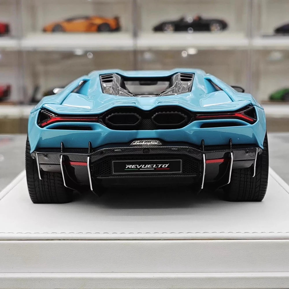 [PFM] 1:18 Lamborghini 2023 Revuelto bleu voiture miniature Resin