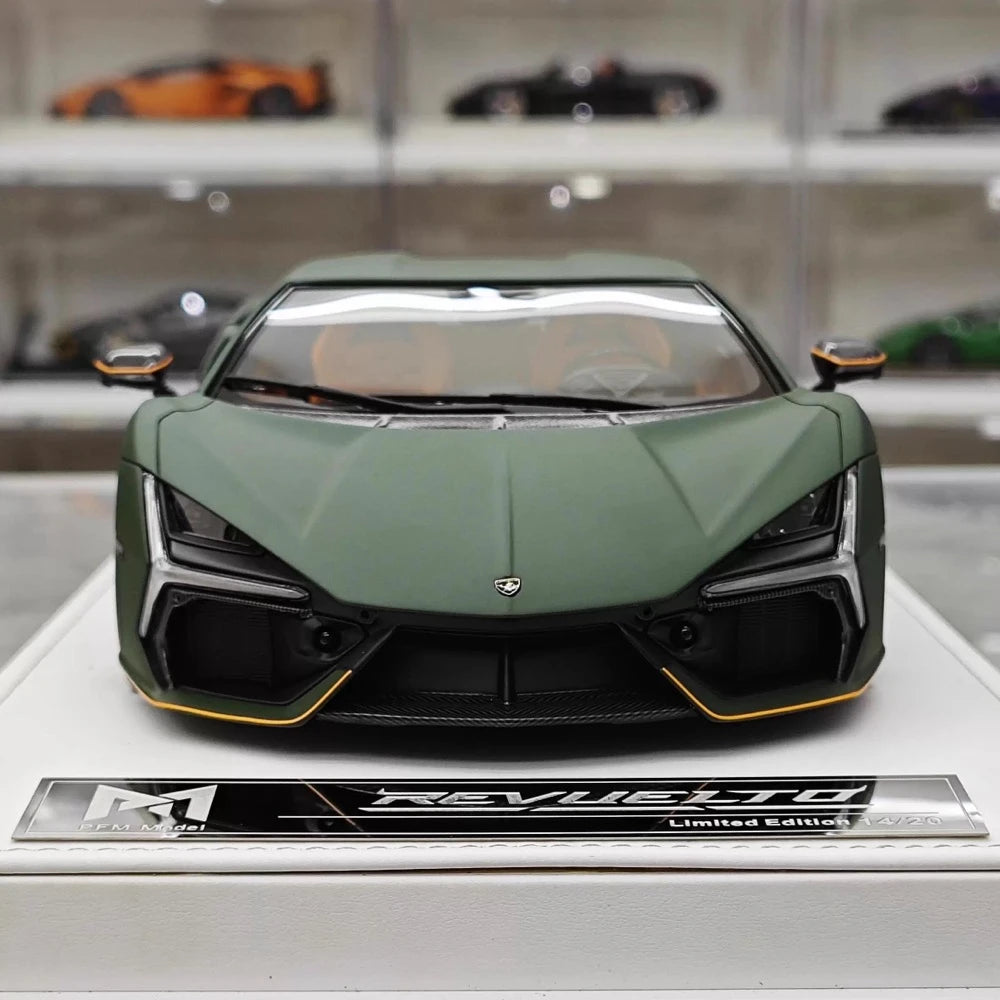[PFM] 1:18 Lamborghini 2023 Revuelto vert voiture miniature Resin