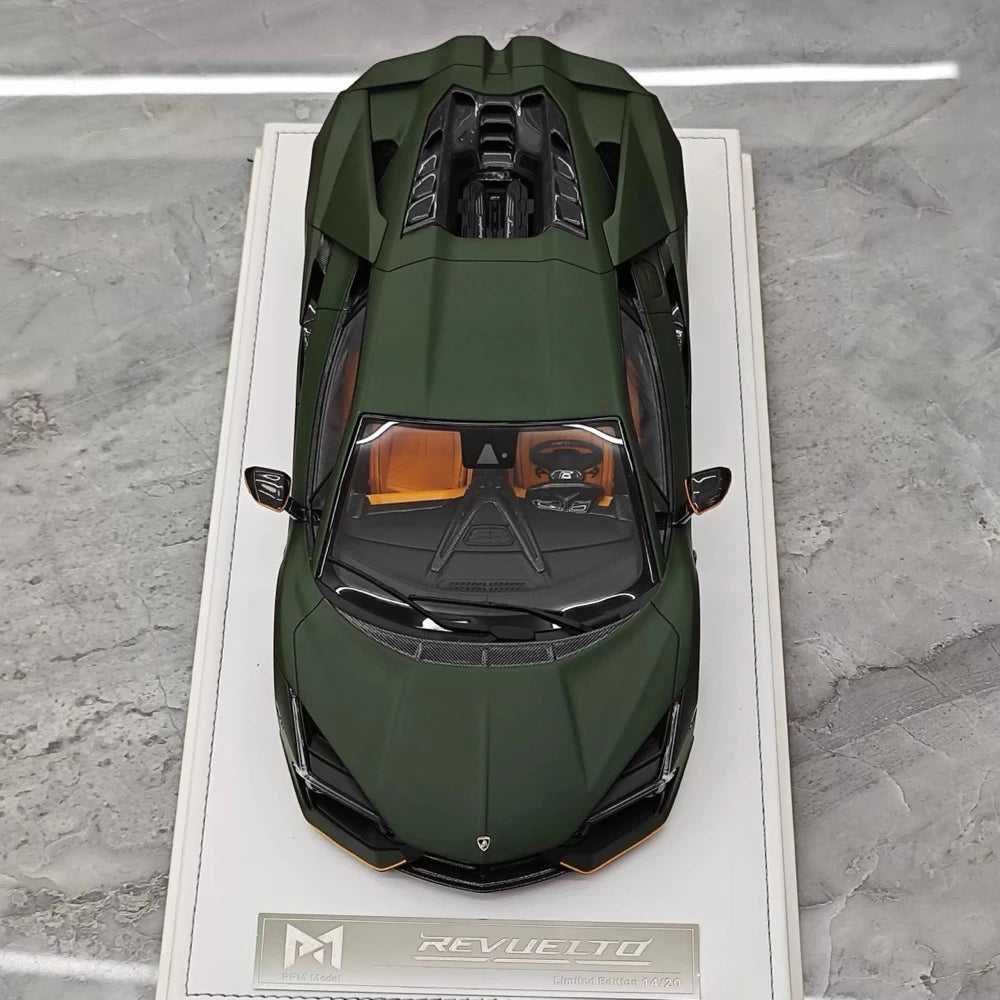 [PFM] 1:18 Lamborghini 2023 Revuelto vert voiture miniature Resin