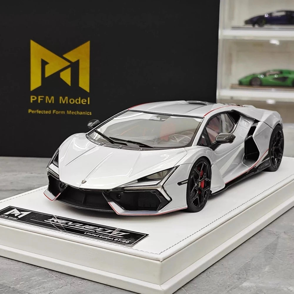 [PFM] 1:18 Lamborghini 2023 Revuelto Silver Model Car Resin