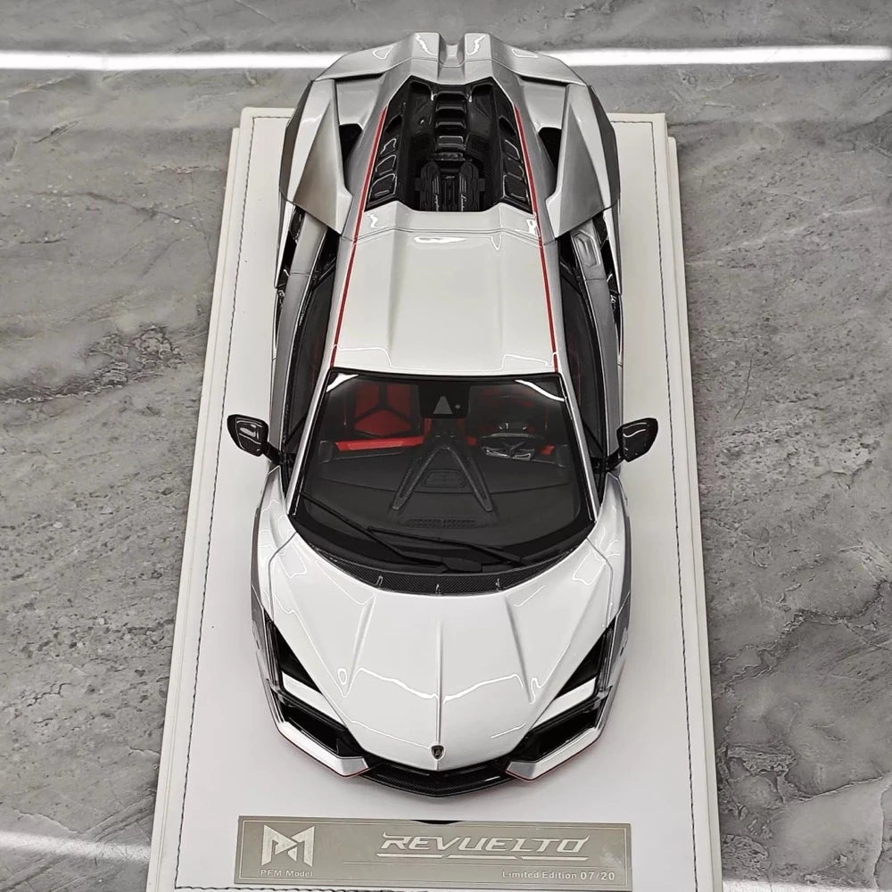 [PFM] 1:18 Lamborghini 2023 Revuelto Silver Model Car Resin