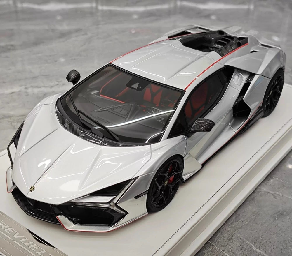 [PFM] 1:18 Lamborghini 2023 Revuelto Silver Model Car Resin