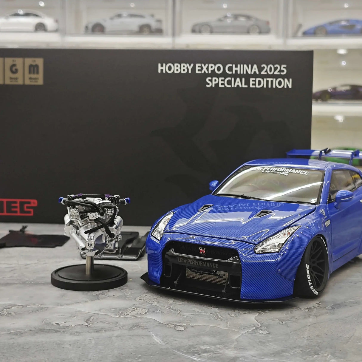 PGM Nissan 2007 GT-R R35 LB Works Blue 1:18 – Collectible Diecast Model Die-Cast