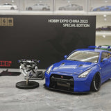 PGM Nissan 2007 GT-R R35 LB Works Blue 1:18 – Collectible Diecast Model Die-Cast