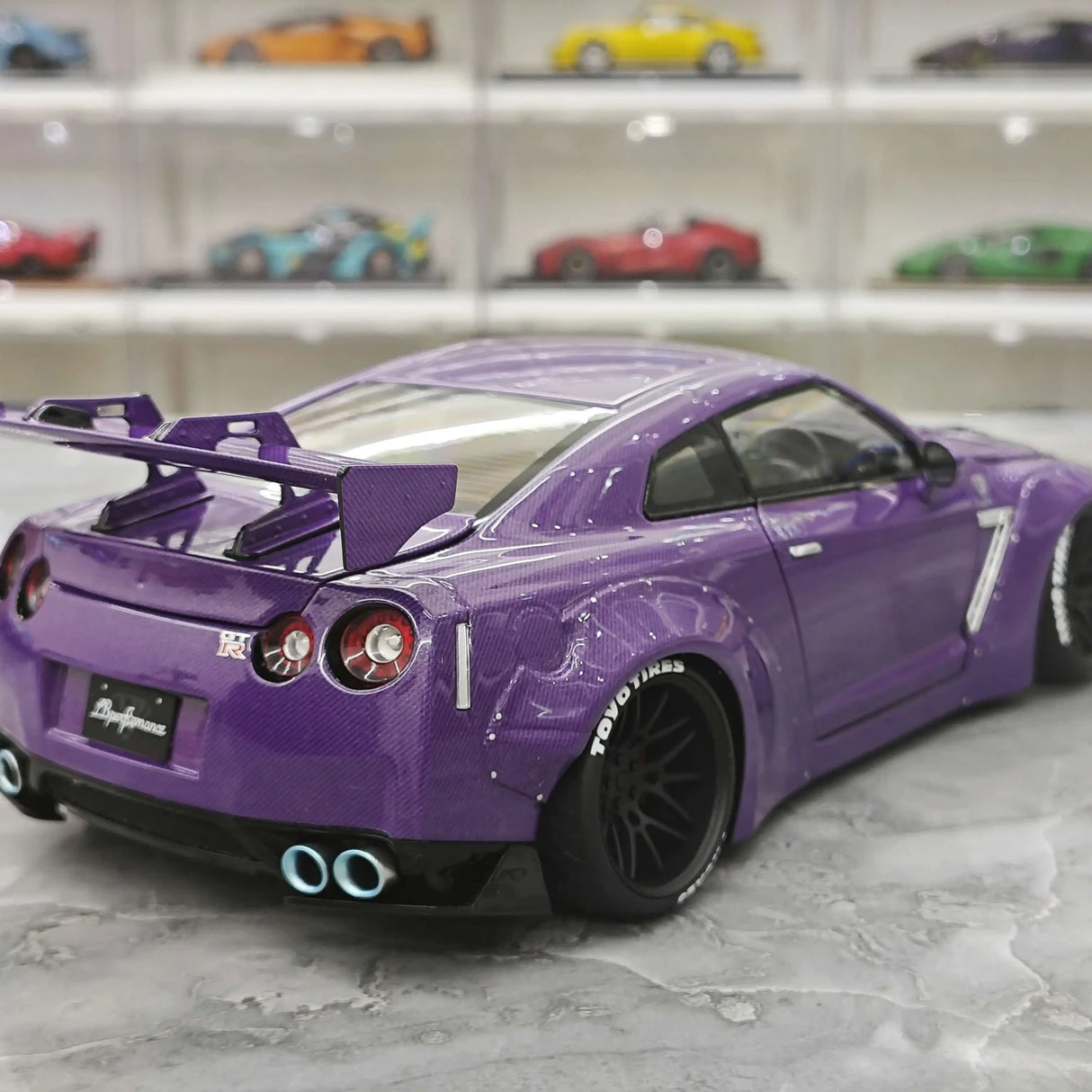 PGM Nissan 2007 GT-R R35 LB Works Purple 1:18 – Collectible Diecast Model Die-Cast