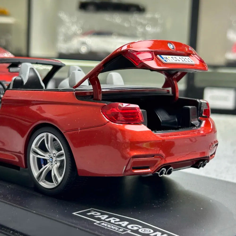 [Paragon] 1:18 BMW 2018 F82 M4 Cabriolet Red Model Car Die-Cast