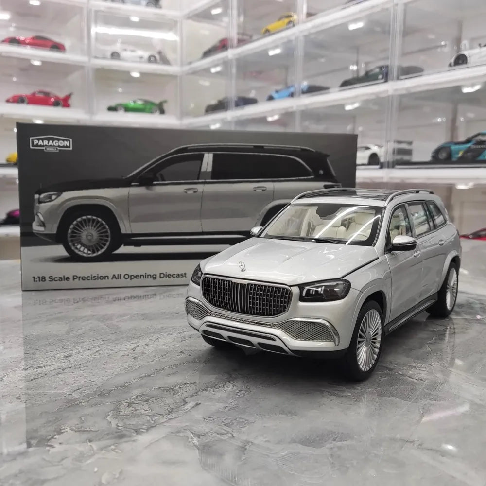 [Paragon] 1:18 Mercedes-Maybach 2019 GLS 600 argent voiture miniature Die-Cast