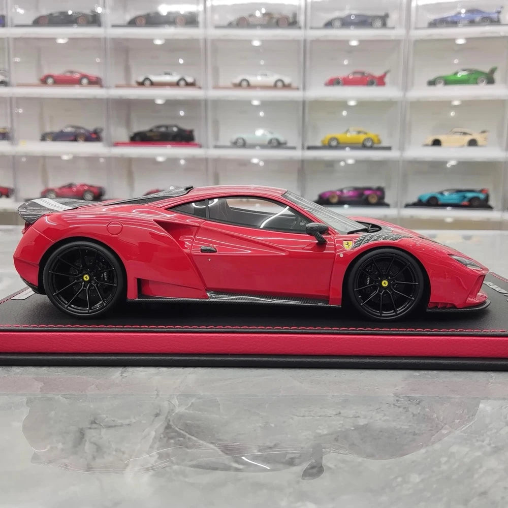 [Peako] 1:18 Ferrari 2021 F8 N-Largo Italy Stripe Novitec Model Car Resin