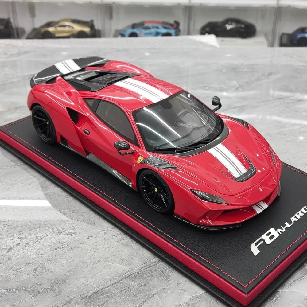 [Peako] 1:18 Ferrari 2021 F8 N-Largo Italy Stripe Novitec Model Car Resin
