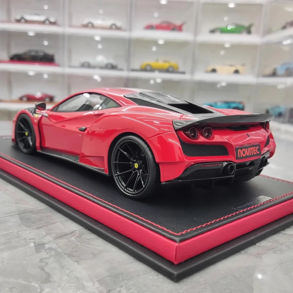 [Peako] 1:18 Ferrari 2021 F8 N-Largo Italy Stripe Novitec Model Car Resin