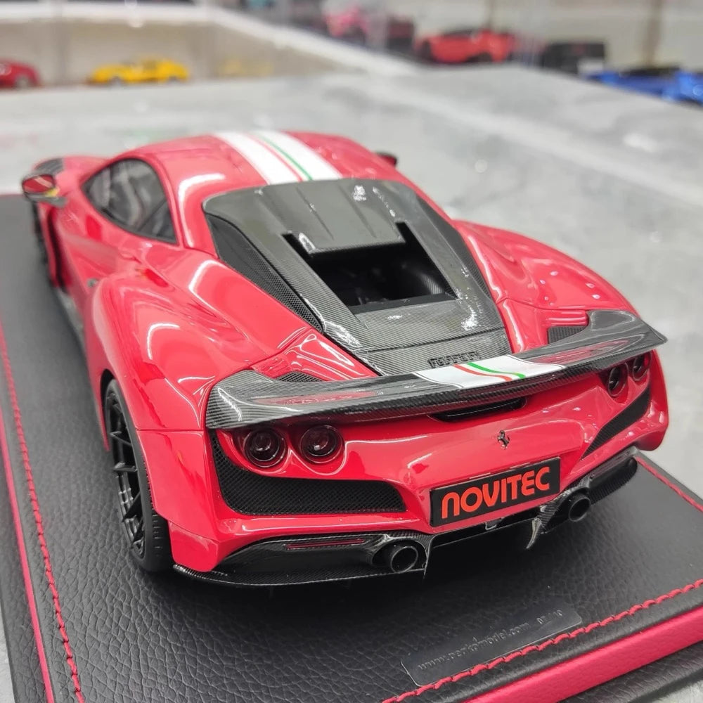 [Peako] 1:18 Ferrari 2021 F8 N-Largo Italy Stripe Novitec voiture miniature Resin