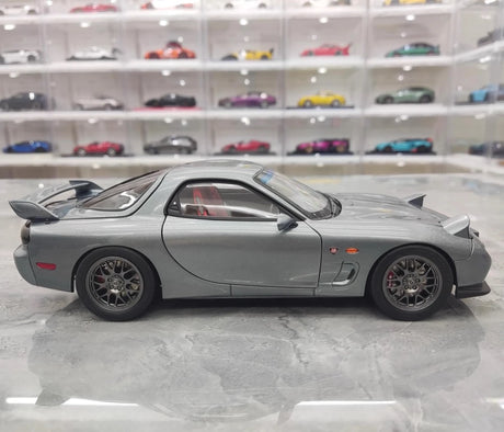 [Polar Master] 1:18 Mazda 1992 RX-7 FD Gray Model Car Die-Cast