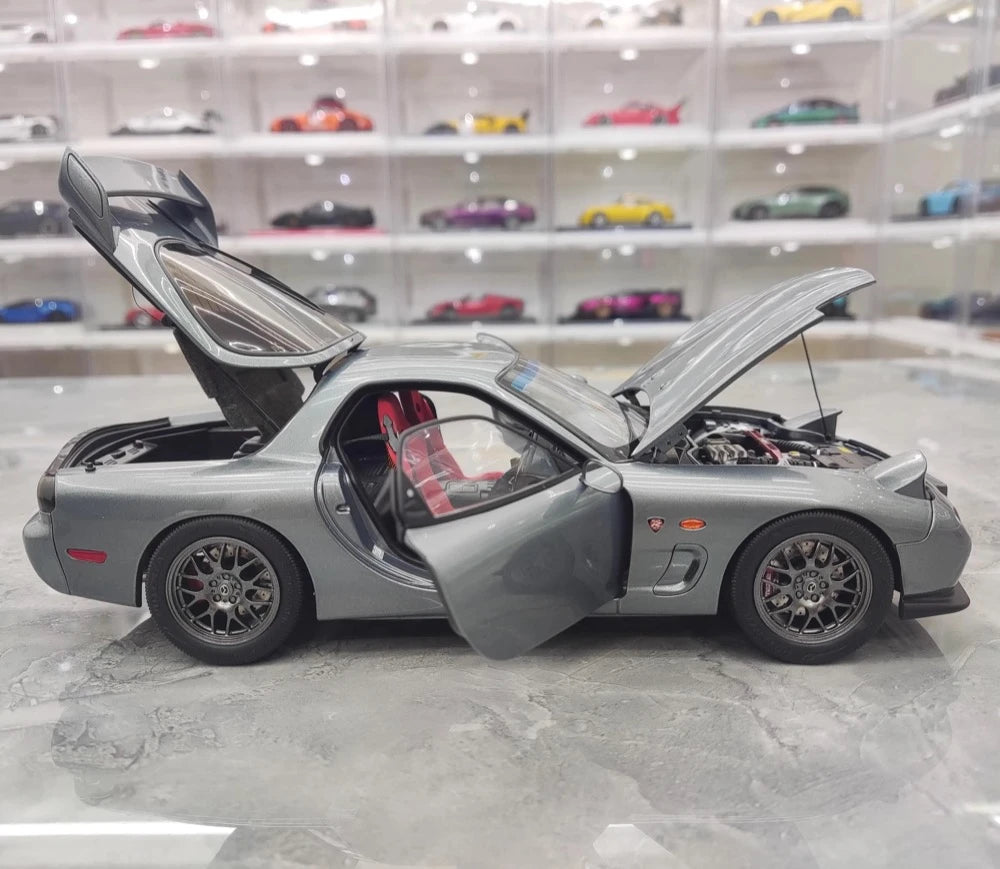 [Polar Master] 1:18 Mazda 1992 RX-7 FD grå modellbil Die-Cast