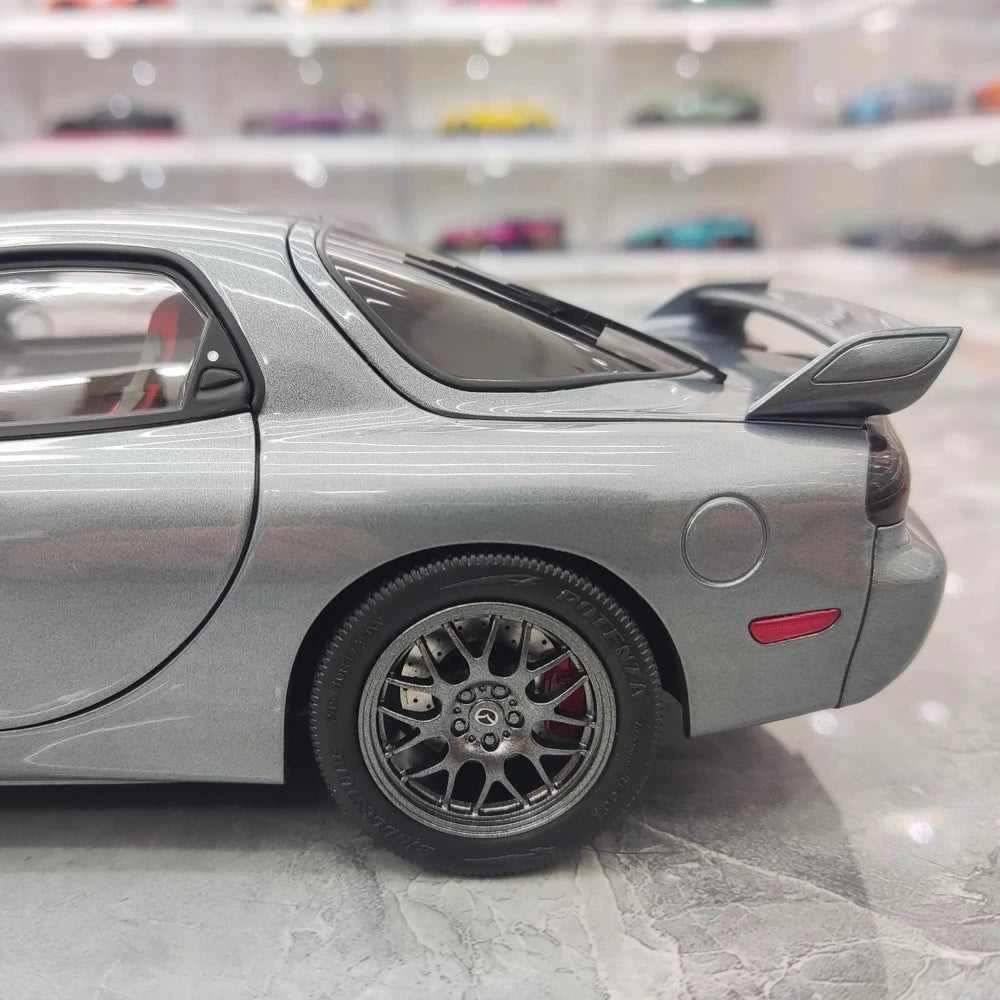 [Polar Master] 1:18 Mazda 1992 RX-7 FD grå modellbil Die-Cast
