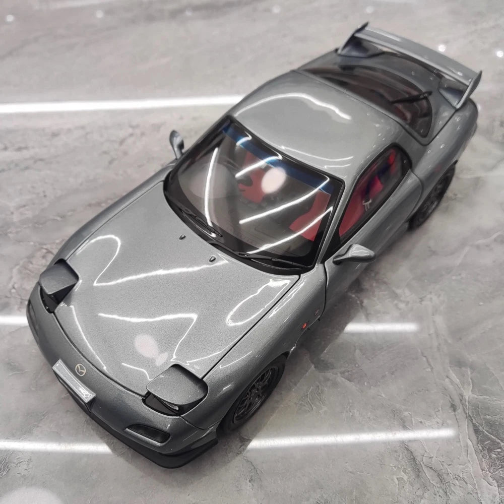 [Polar Master] 1:18 Mazda 1992 RX-7 FD gris voiture miniature Die-Cast