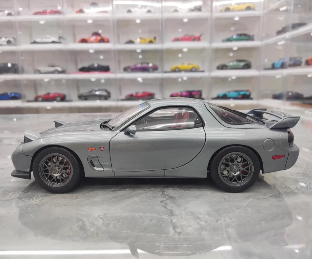 [Polar Master] 1:18 Mazda 1992 RX-7 FD gris voiture miniature Die-Cast