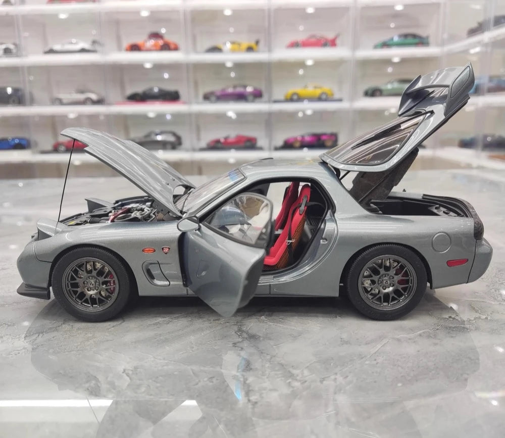 [Polar Master] 1:18 Mazda 1992 RX-7 FD grå modellbil Die-Cast