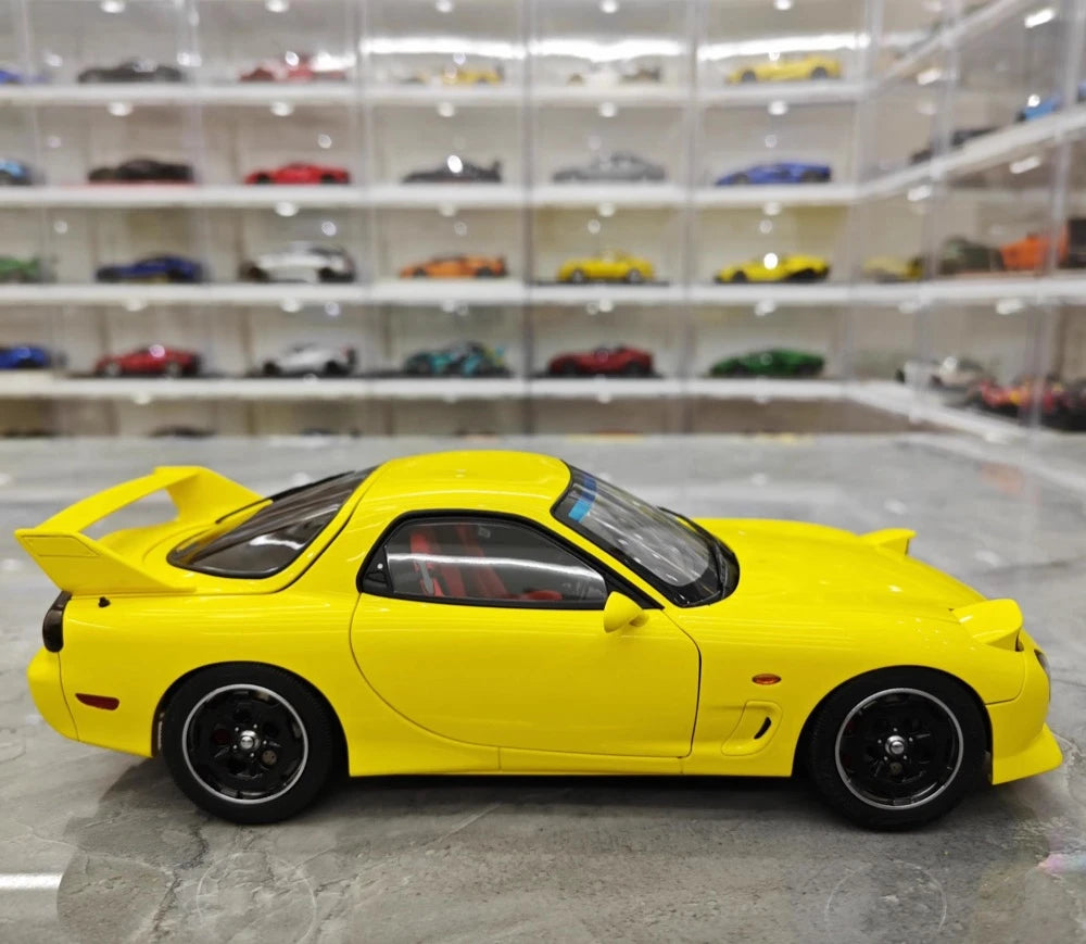 [Polar Master] 1:18 Mazda 1992 RX-7 FD Yellow Model Car Die-Cast