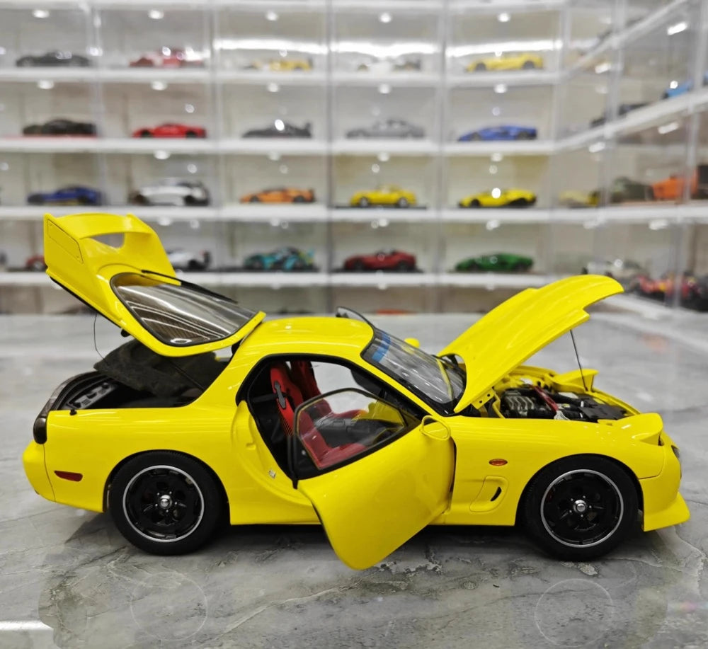 [Polar Master] 1:18 Mazda 1992 RX-7 FD Yellow Model Car Die-Cast
