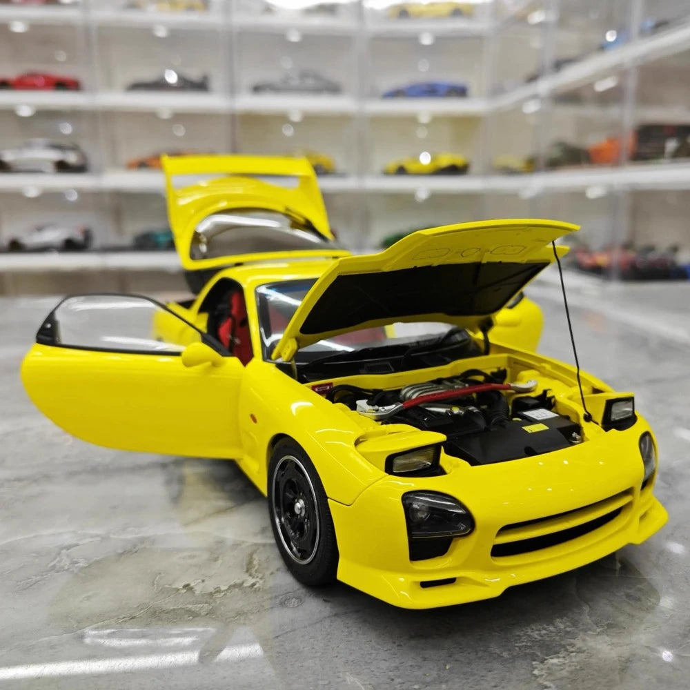 [Polar Master] 1:18 Mazda 1992 RX-7 FD Yellow Model Car Die-Cast