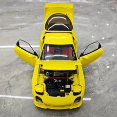 [Polar Master] 1:18 Mazda 1992 RX-7 FD Yellow Model Car Die-Cast