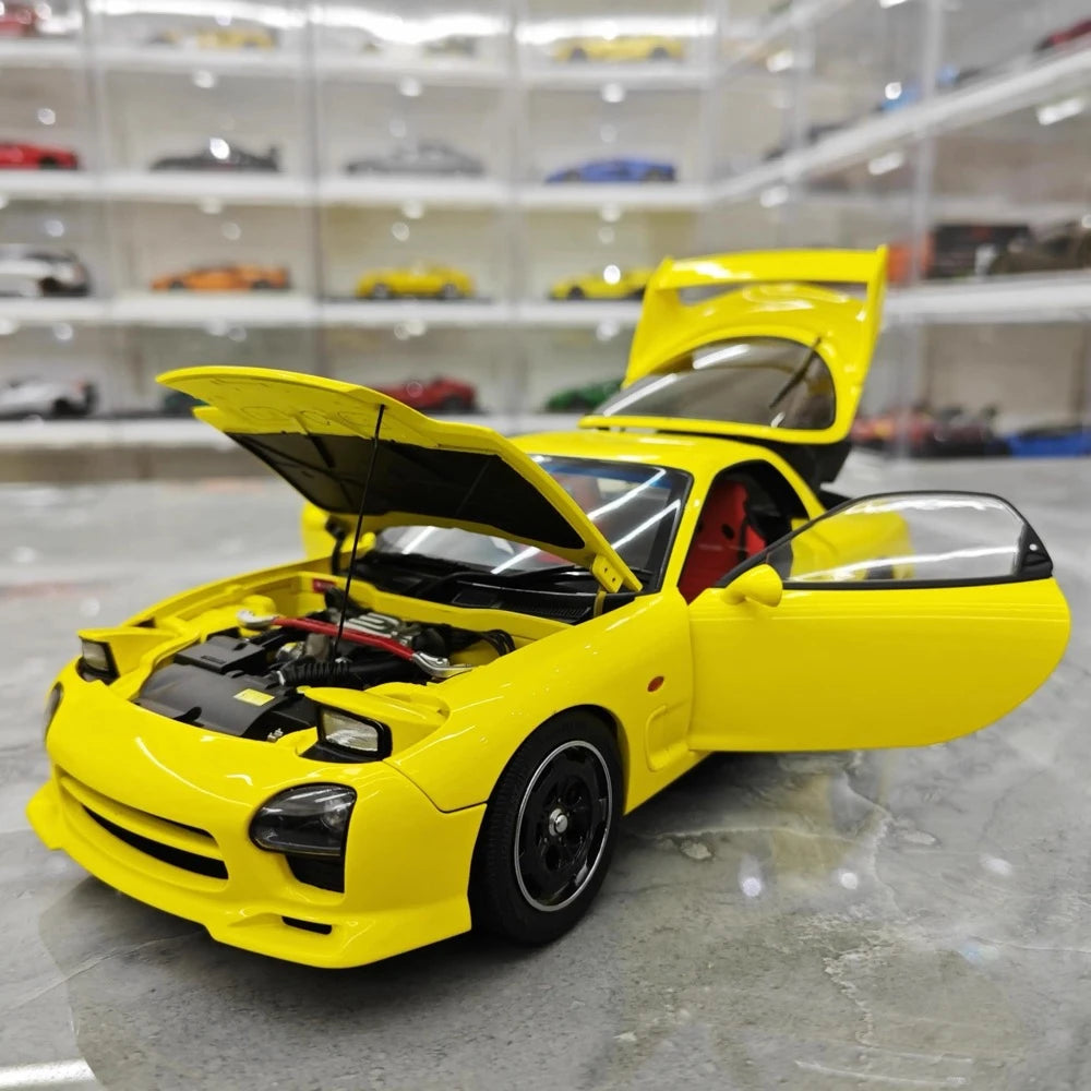 [Polar Master] 1:18 Mazda 1992 RX-7 FD Yellow Model Car Die-Cast