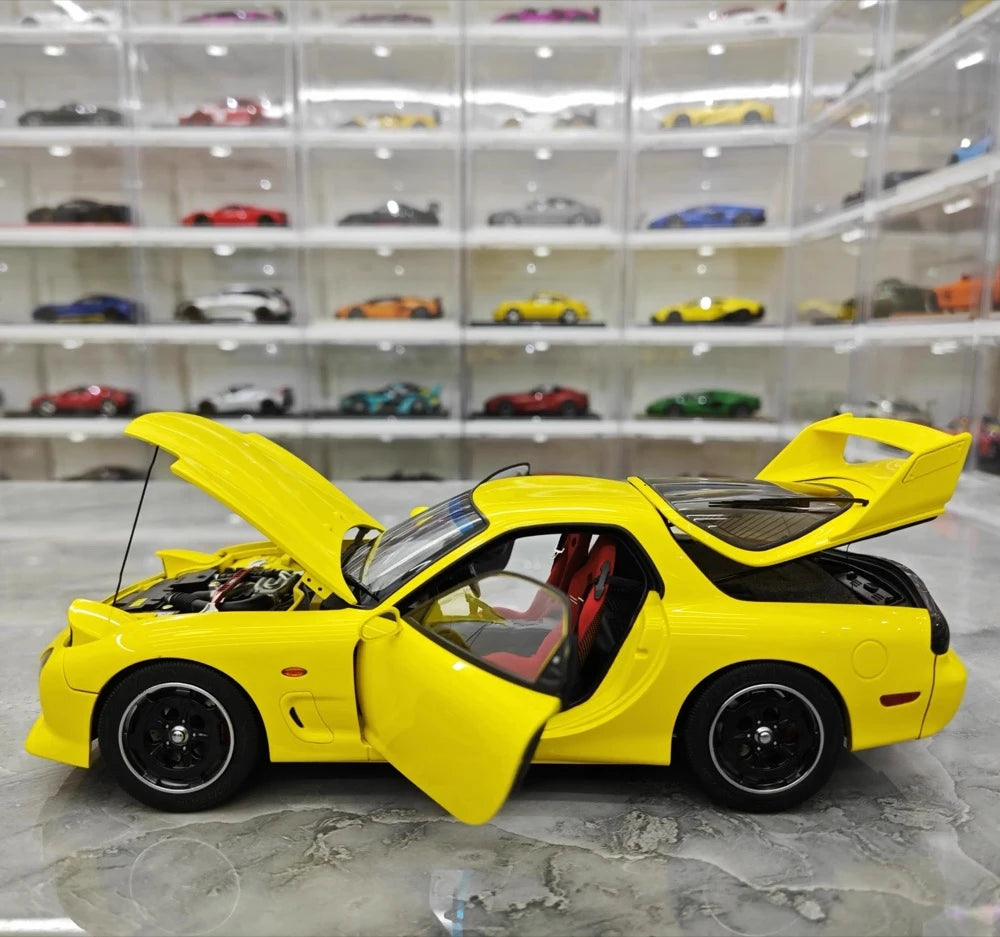 [Polar Master] 1:18 Mazda 1992 RX-7 FD Yellow Model Car Die-Cast