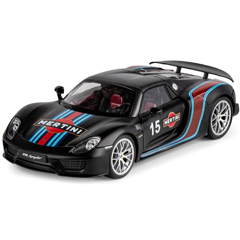 1:18 Porsche 2012 918 Spyder Martini Edition Die Cast Model Car