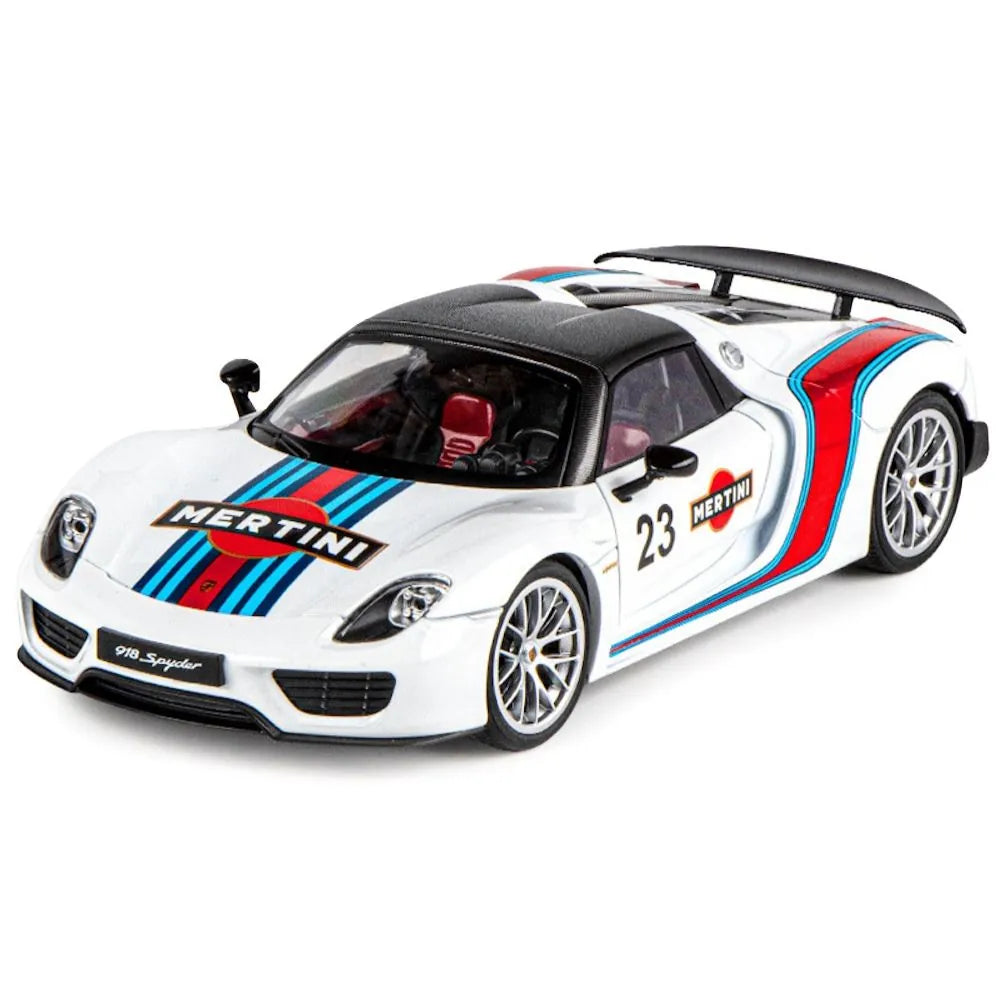1:18 Porsche 2012 918 Spyder Martini Edition Die Cast Model Car