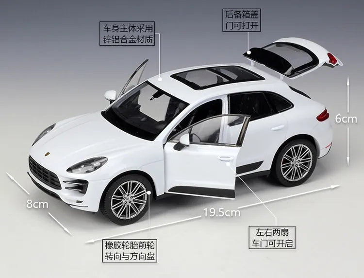 1:24 Porsche 2016 Macan GTS Die Cast Model Car