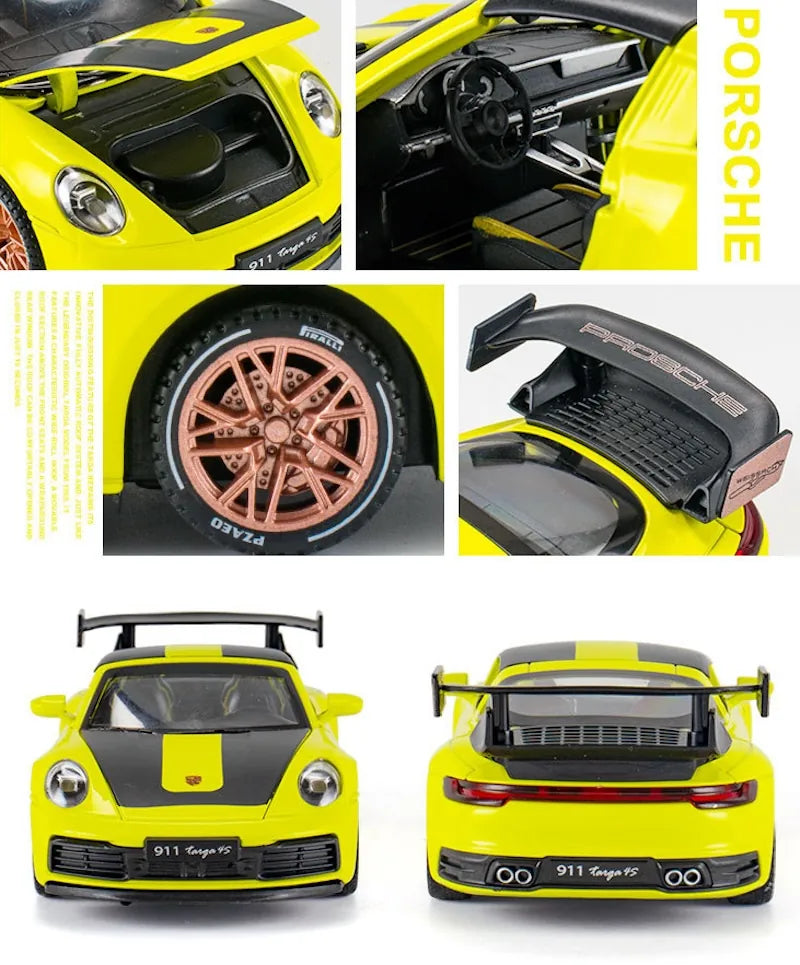 1:32 Porsche 2021 911 Targa 4S Racing Die Cast Model Car