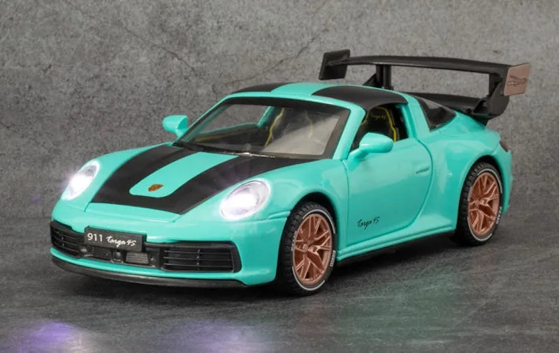 1:32 Porsche 2021 911 Targa 4S Racing Die Cast Model Car