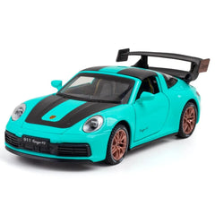 1:32 Porsche 2021 911 Targa 4S Racing Blue Die Cast Model Car