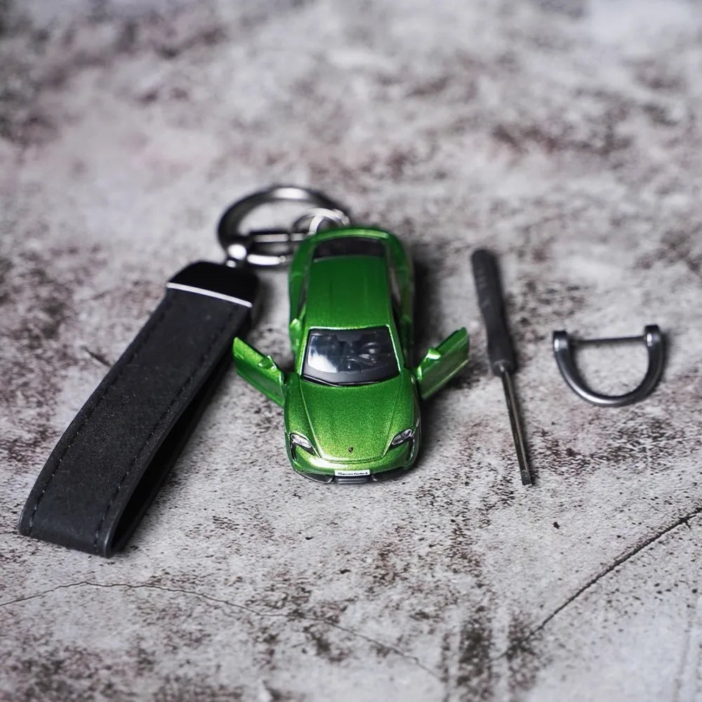 Porsche Taycan Turbo S Keychains 1:64 Model Car Keychain