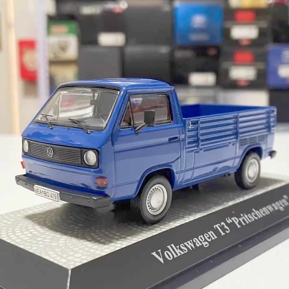 [Premium ClassiXXs] 1:43 Volkswagen 1988 T3 Transporter Pickup Blue Model Car Die-Cast