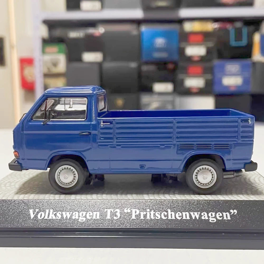 [Premium ClassiXXs] 1:43 Volkswagen 1988 T3 Transporter Pickup Blue Model Car Die-Cast