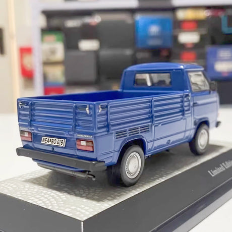 [Premium ClassiXXs] 1:43 Volkswagen 1988 T3 Transporter Pickup Blue Model Car Die-Cast