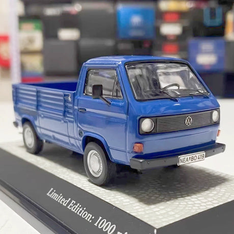 [Premium ClassiXXs] 1:43 Volkswagen 1988 T3 Transporter Pickup Blue Model Car Die-Cast