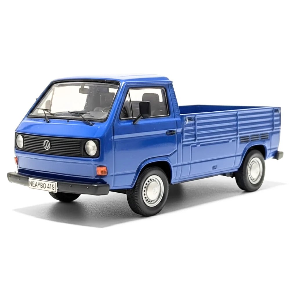 [Premium ClassiXXs] 1:43 Volkswagen 1988 T3 Transporter Pickup Blue Model Car Die-Cast