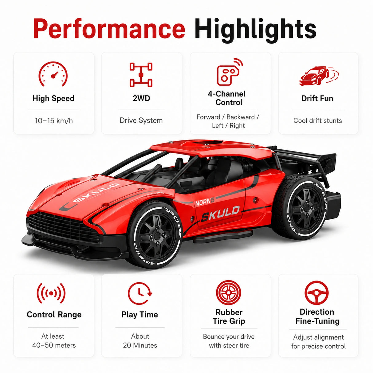 1:24 R/C STK-001 2.4G Drift 레이싱 Car RC Car